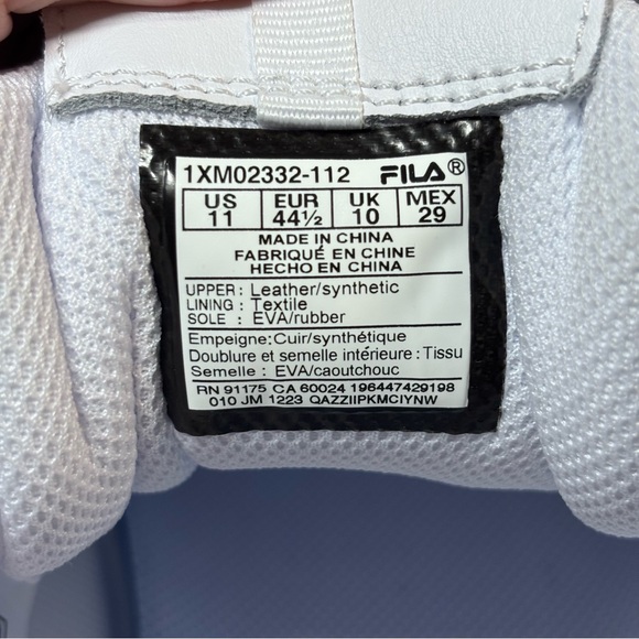 Fila Disruptor II Premium White and Black Sneakers - Picture 11 of 16